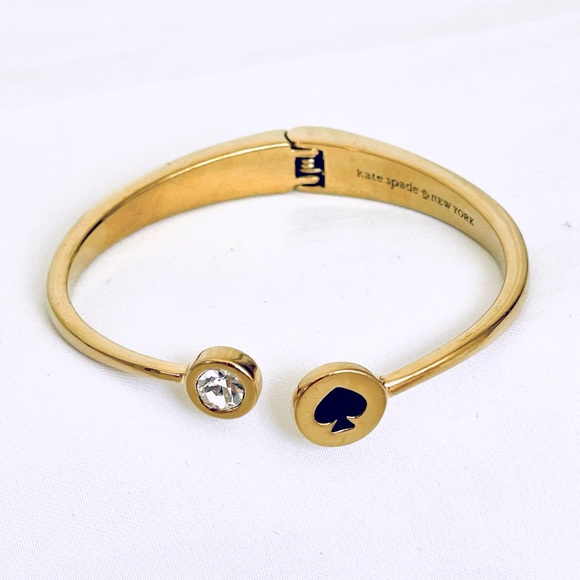 Kate Spade New York Spot the Spade Gold Tone Bangle Bracelet - Picture 3 of 4